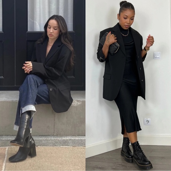 Everlane Jackets & Blazers - Everlane The 80s Wool Blazer Jacket Black